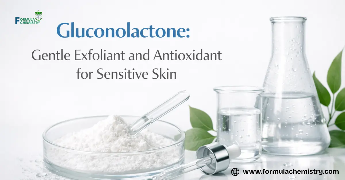Gluconolactone Gentle exfoliant and antioxidant for sensitive skin
