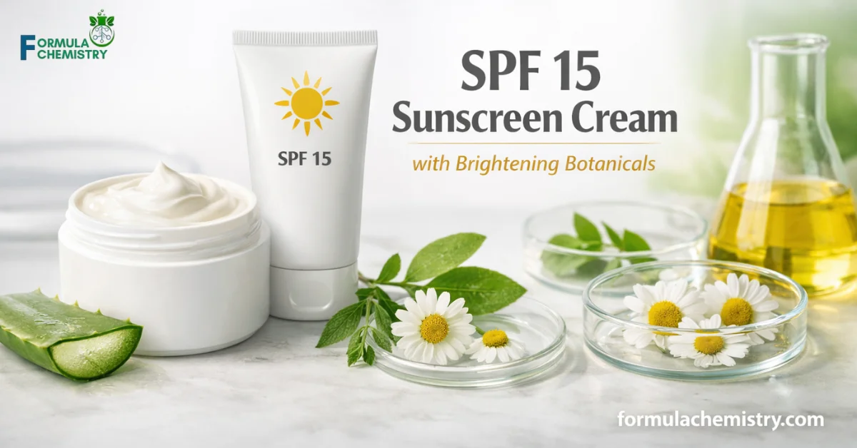 SPF 15 Cream, Sunscreen Cream with Brightening Botanicals