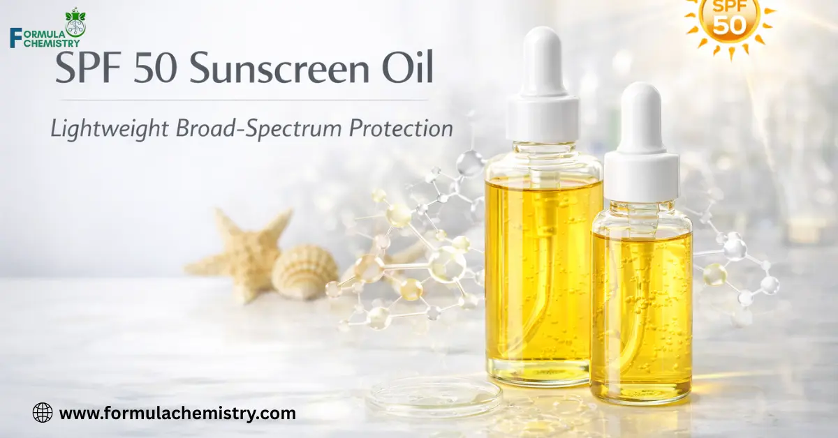 SPF 50 Sunscreen oil lightweight broad spectrum protection