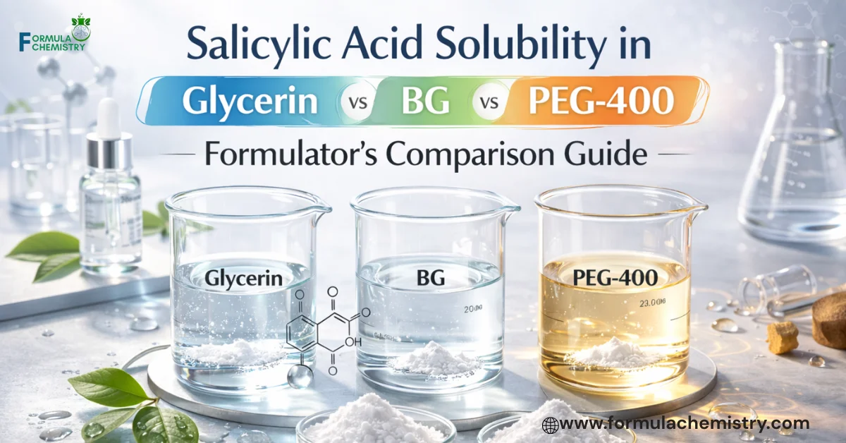 Salicyclic Acid Solubility in Glycerin, BG, and PEG-400 Formulator's Comparison Guide