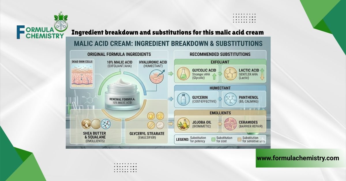 Ingredient breakdown and substitutions for this malic acid cream