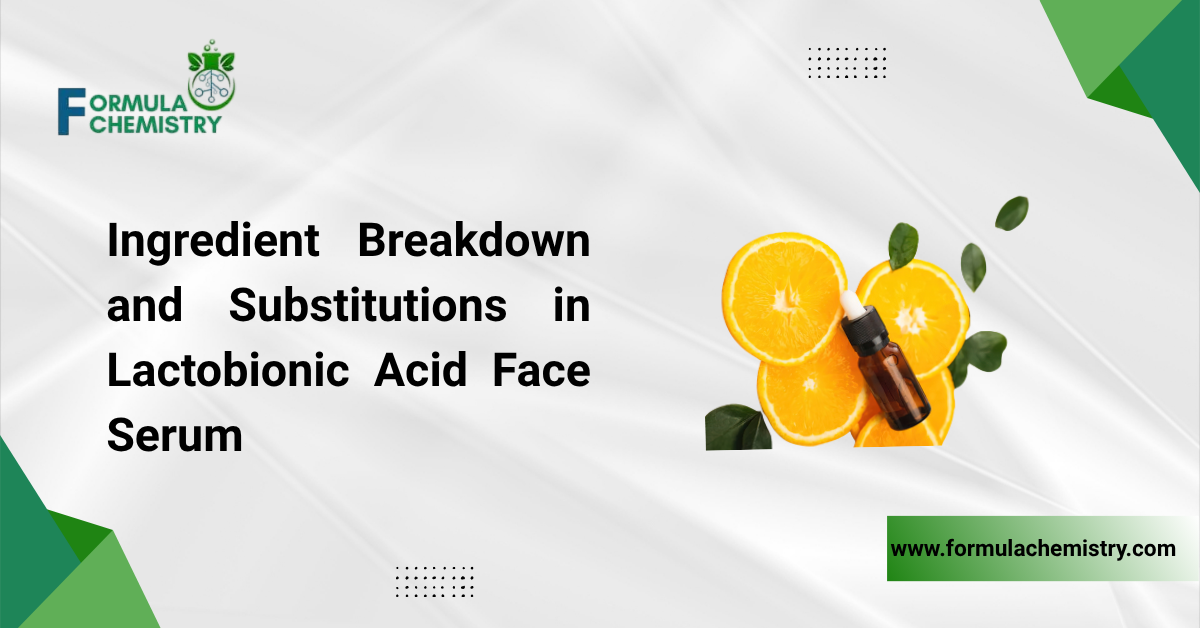 ingredient breakdown and substitutions in lactobionic acid face serum