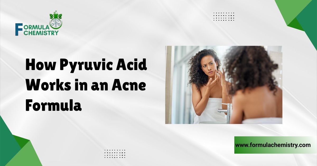 how pyruvic acid works in an acne formula