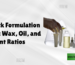 lipstick formulation guide wax oil, and pigment ratios