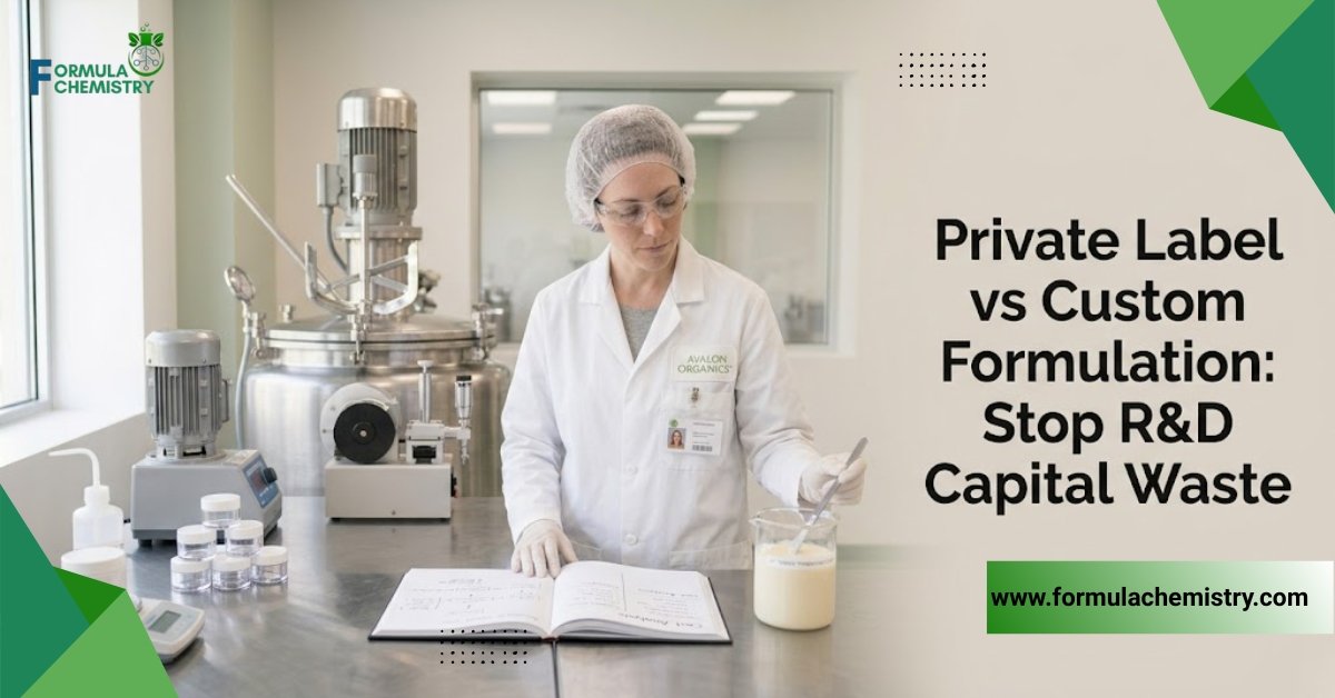 private lable vs custom formulation stop r&d capital waste