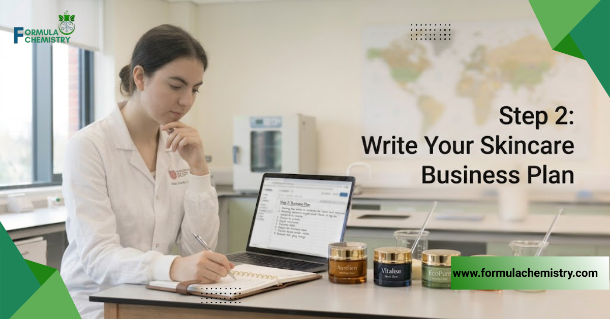 step 2 writer your skincare business plan