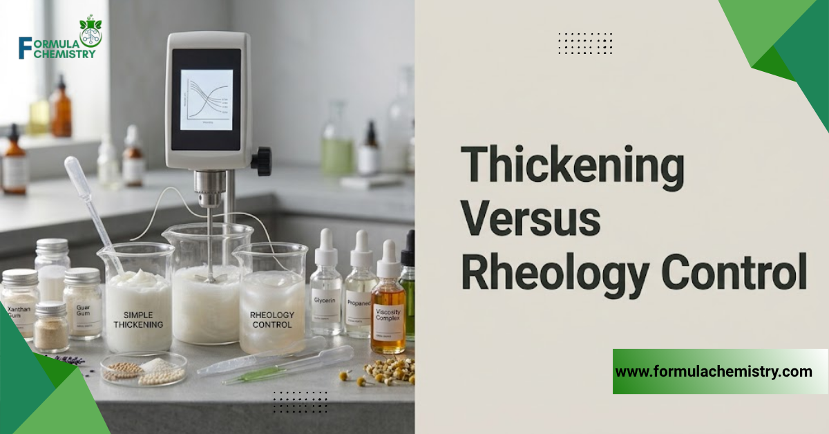 thickening versus rheology control